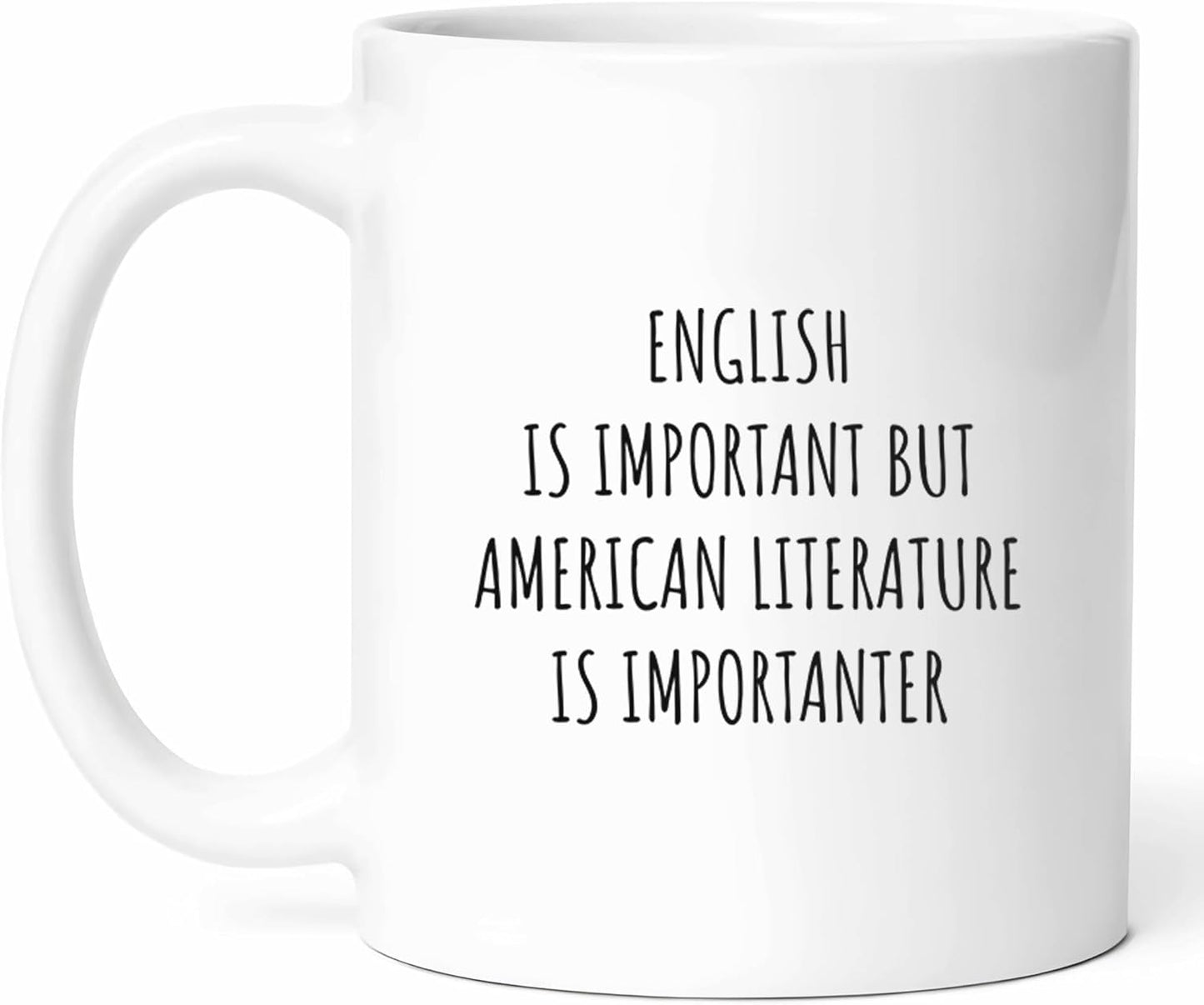 Funny American Literature Teacher Mug - Literary Scholar Coffee Cup - Educator Funny Gift From Students - Novels Tea Mugs - Book Lover Cups - 11 Oz Ceramic Gifts For Enthusiasts, Birthday, Him, Her