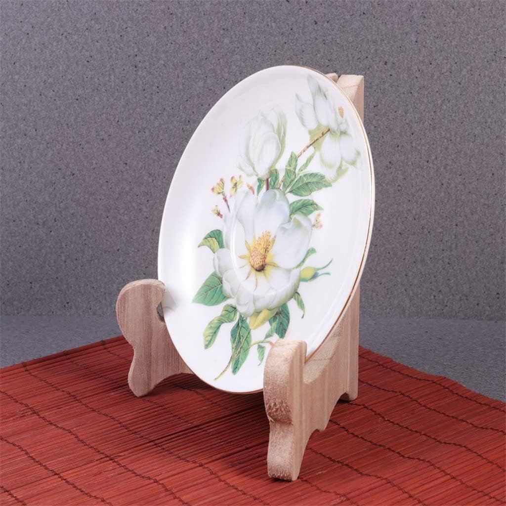 4Pcs Plate Tea Cake Display Stand Tea Biscuit Dish Easel Rack Desktop Display Holder for Plate Cookbooks Tea Cake Home Shop(E)