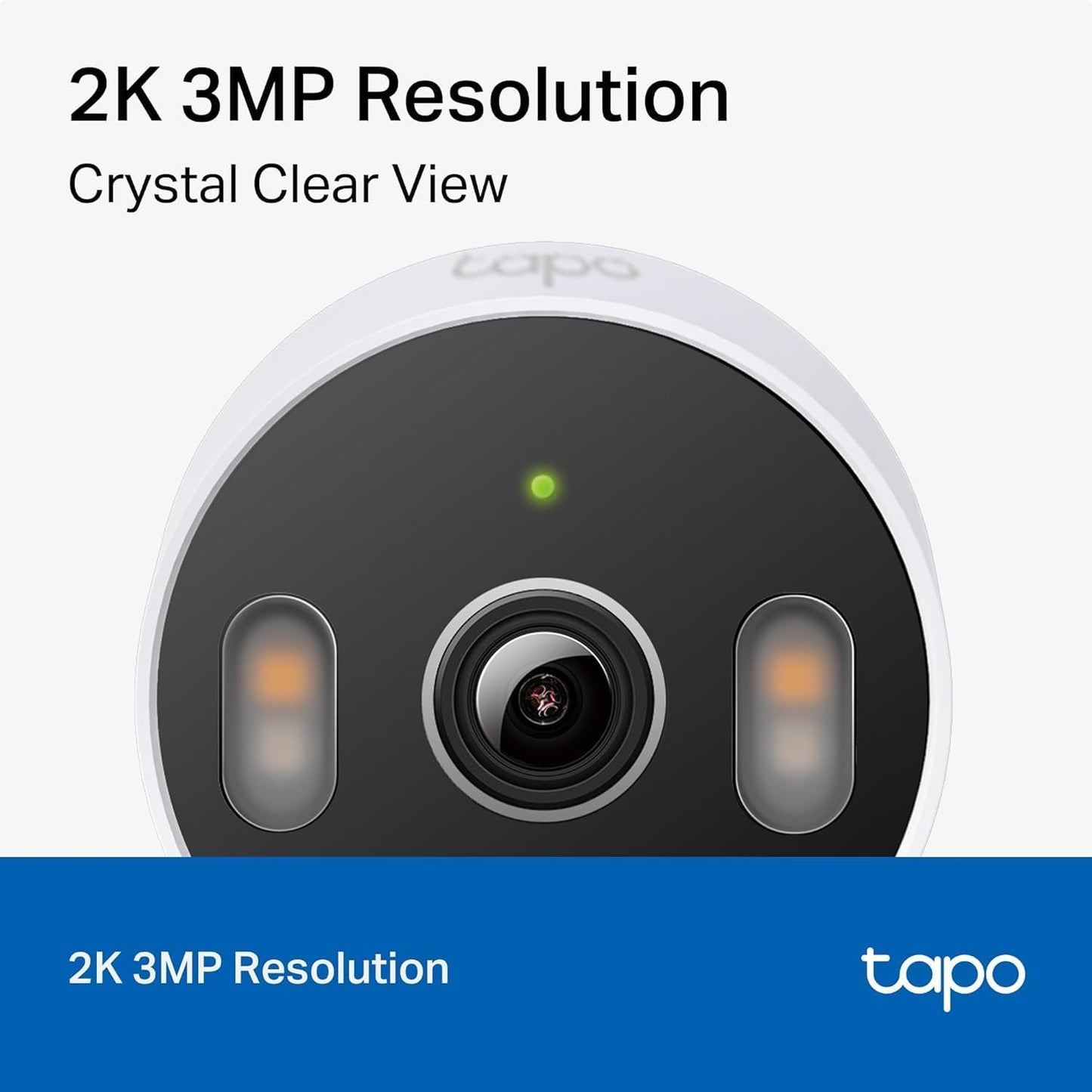 Tapo 2K Indoor/Outdoor Wired Security Camera - Works as a Baby Monitor & Pet Camera, Person/Motion/Baby Cry Detection, 2-Way Audio, Siren, Subscription-Free SD Storage or Optional Cloud, C113 (2-Pack)