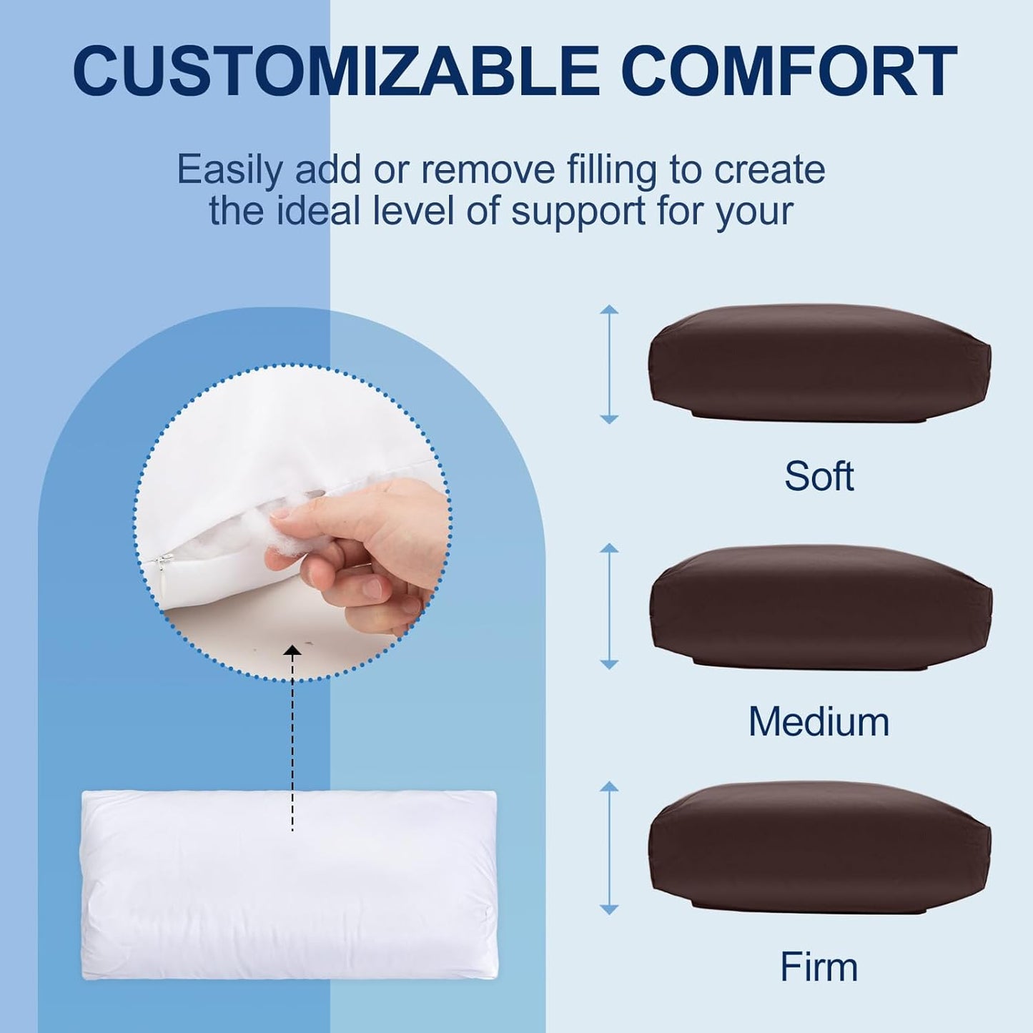 Leather Recliner Pillow, Adjustable Neck & Head Support Pillow, Pu Leather Non-Slip Headrest for Recliner Chair, Couch, Office Chair, Sofa
