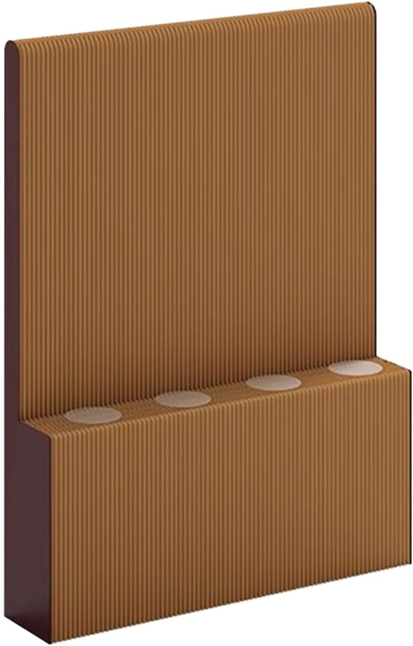 Room Dividers Panels,Panel Screens Indoor Screen Partition with Storage Shelves,Folding Room Divider,Office Partition Paper Panel Privacy Screen,Sturdy,Brown,400~500X35X240Cm