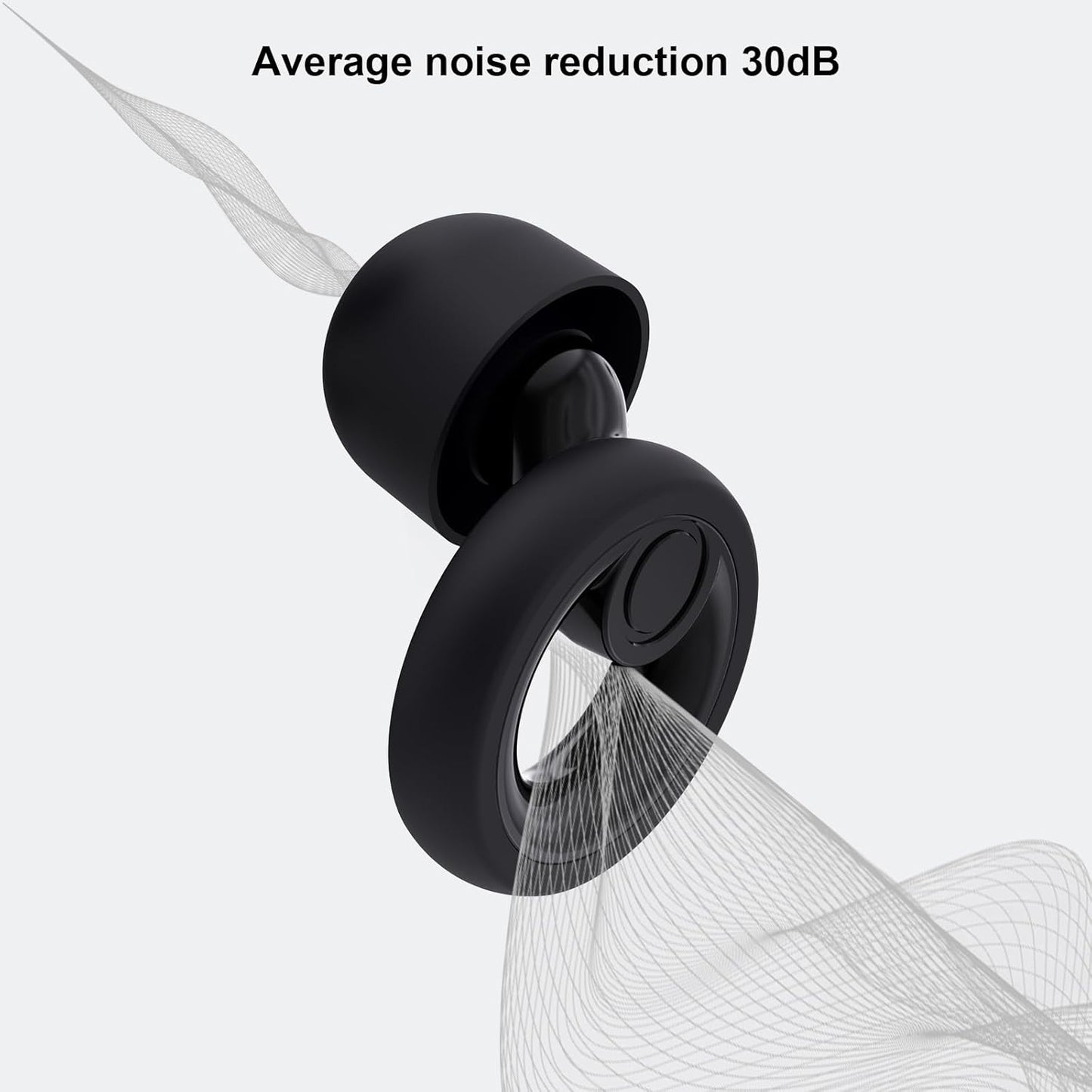 Ear Plugs for Noise Cancelling Ear Protection EarPlugs for Sleep,8 Pairs Ear Tips in XS, S, M, L -30dB Silicone Earplugs for Noise Reduction