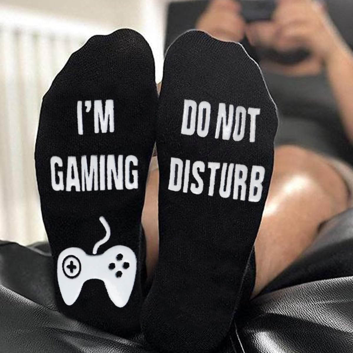 Funny Do Not Disturb Gaming Socks Gaming Beanie Winter Hat,Gamer Christmas Stocking Stuffers for Teens Boys Men Kids Black