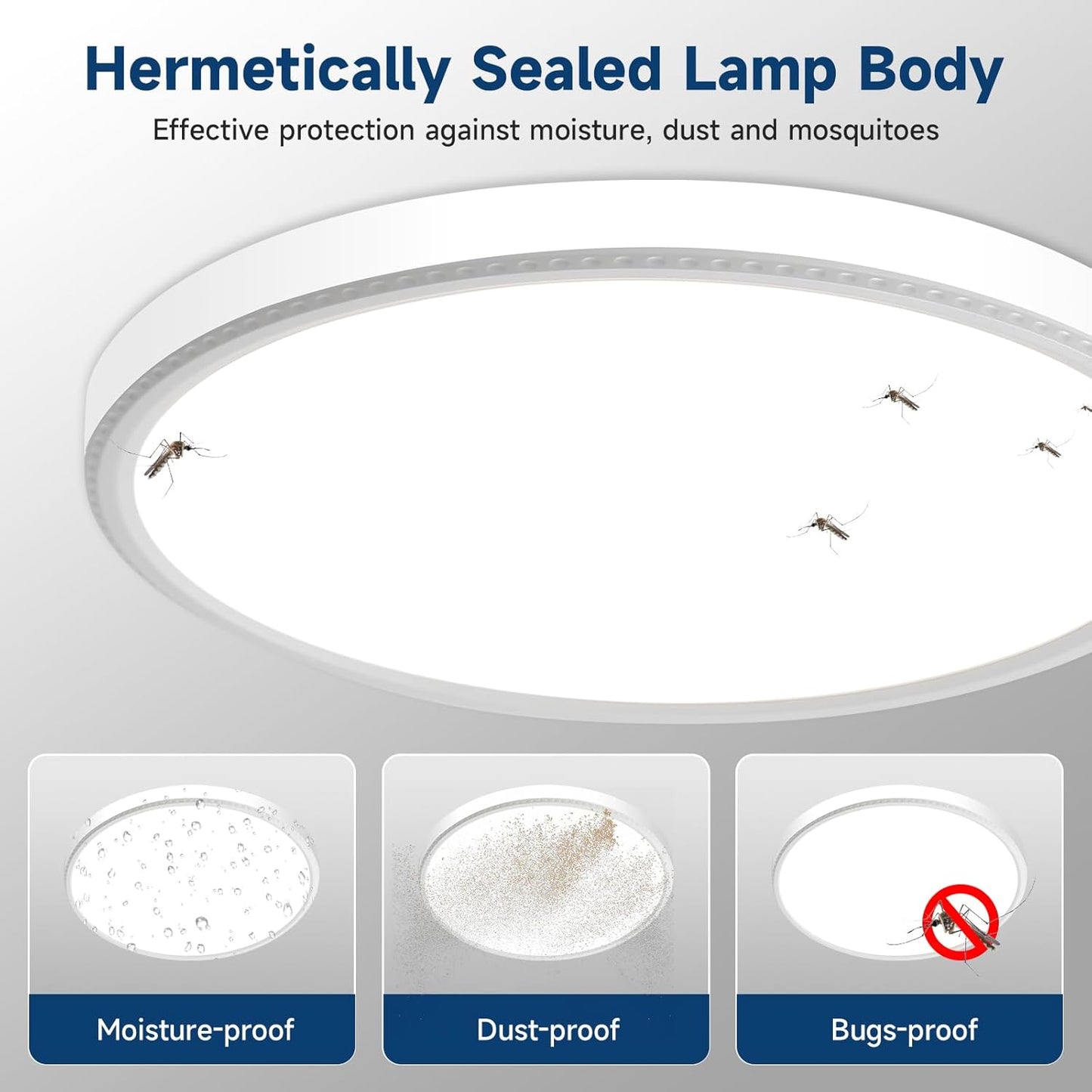 8-Pack 7.5Inch LED Ceiling Lights, 5 Colors Selectable Flush Mount Ceiling Lights, Ultra Thin LED Ceiling Lights Fixtures 0.87Inch for Dinning Room