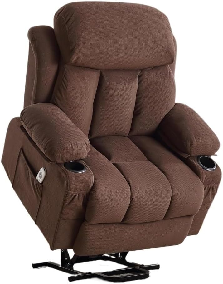 Electric Lift Recliner Chair for Elderly with Massage and Heat Comfortable Home Theater Seating Ergonomic Single Lounge Sofa for Living Room