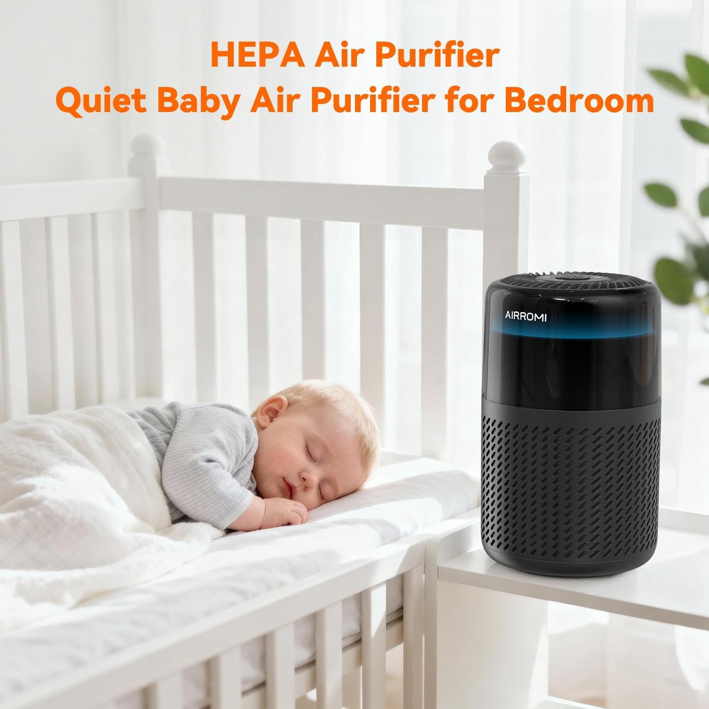 AIRROMI HEPA Air Purifier for Bedroom&Home,Pet Air Purifier for Home Pets,Removes Pet Odor,Cat Litter Smell,Dust,Smoke&Allergies,Quiet Room Air Purifier with Scents,360°Air Cleaner,A2005 Black