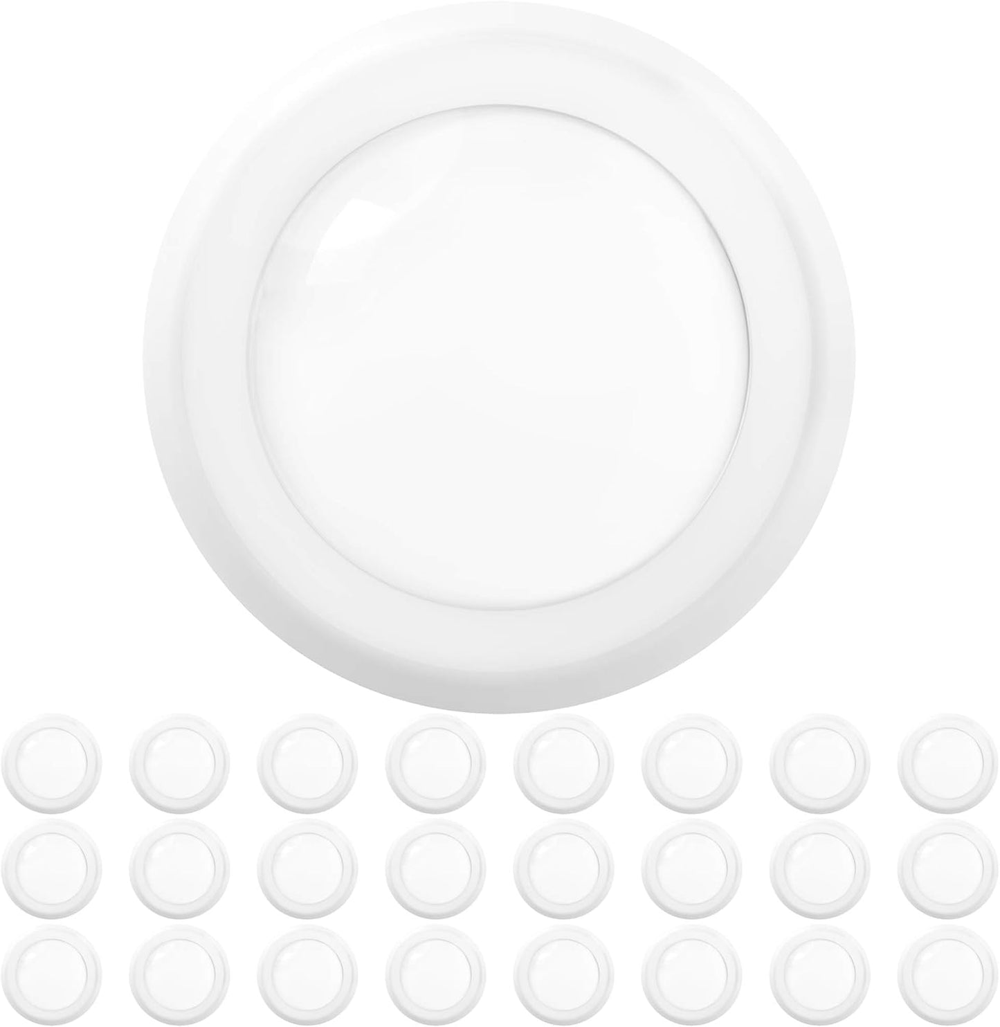 Sunco 24 Pack LED Disc Lights Ceiling 6 Inch, Flush Mount Disk Light, Recessed Can Lighting, 1050 LM, 15W (75W Equivalent), 6000K Daylight Deluxe, Dimmable, Damp Rated ETL.