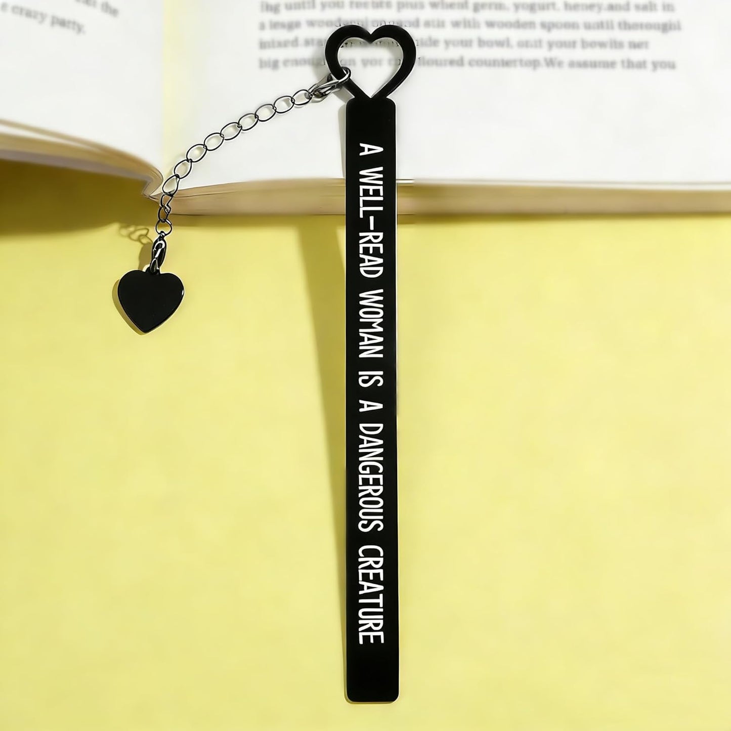 Funny Bookmarks for Book Lovers, Cute Black Stainless Steel Metal Bookmarks for Women, Readers,Writers,Dark Romance Reading Gift for Her, Best Friend, Teacher, Men, Student, Bookworm