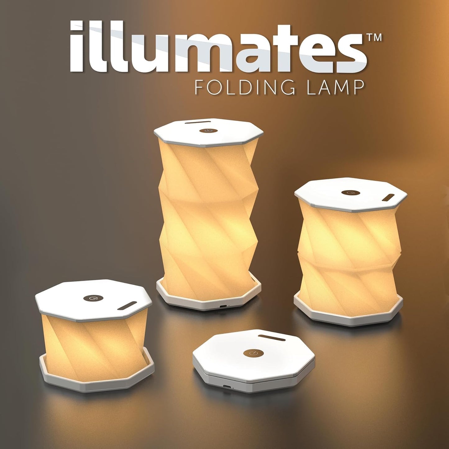 Mini Foldable LED Desk Lamp – USB Rechargeable & Portable - Dimmable Touch Control Light with Adjustable Height up to 5 1/2 for Office, Travel, Bedside - Sleek & Modern (Holiday Snowflake)