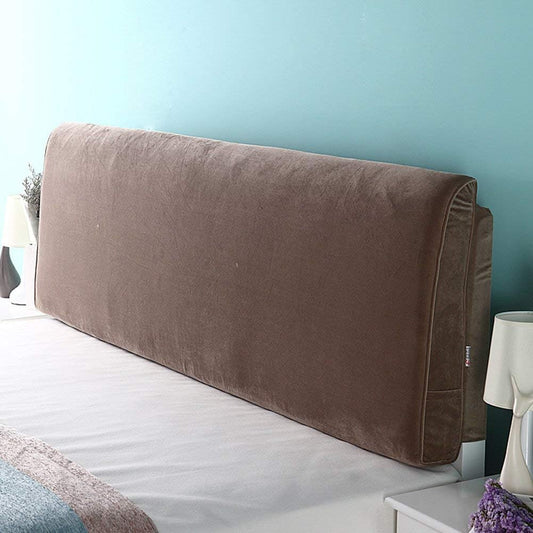 Headboard Bedside Cushion Pads Soft Case Cloth Art Bedside Pillow Washable, 4 Colors, 5 Sizes (Color : 4#, Size : with headboard-150cm)