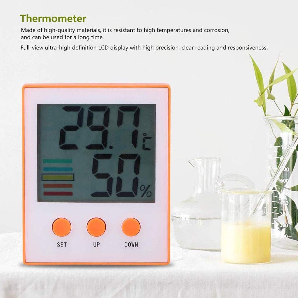Room Thermometer - Household Indoor Temperature and Humidity Meter Flower Wet and Dry