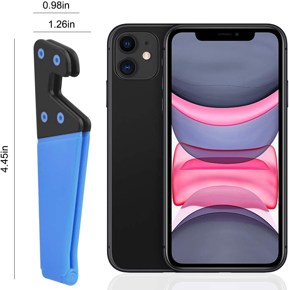 SourceTon 8 PCS Universal Pocket-Sized Colorful Portable Foldable V Model Mobile Phone Holder, Desktop Stand Mount Holder Cradle Compatible with iPads,Tablets,E-Readers,Cellphones, Kindles, Pack of 8