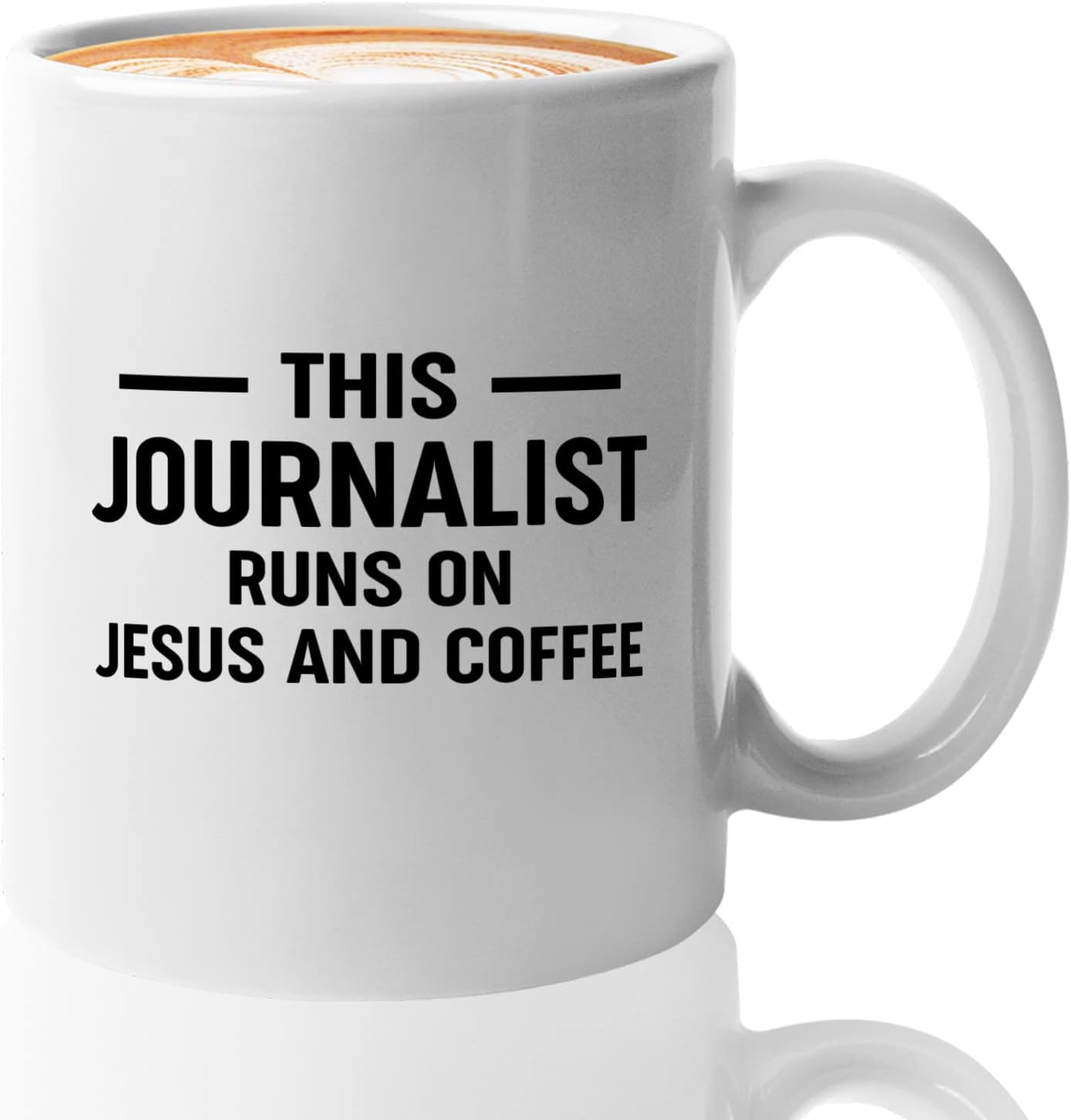 Journalist Coffee Mug 11oz White -This Journalist Runs On - Reading Lover Book Club Gift Author Appreciation Writer Journalism Novelist Scriptwriter