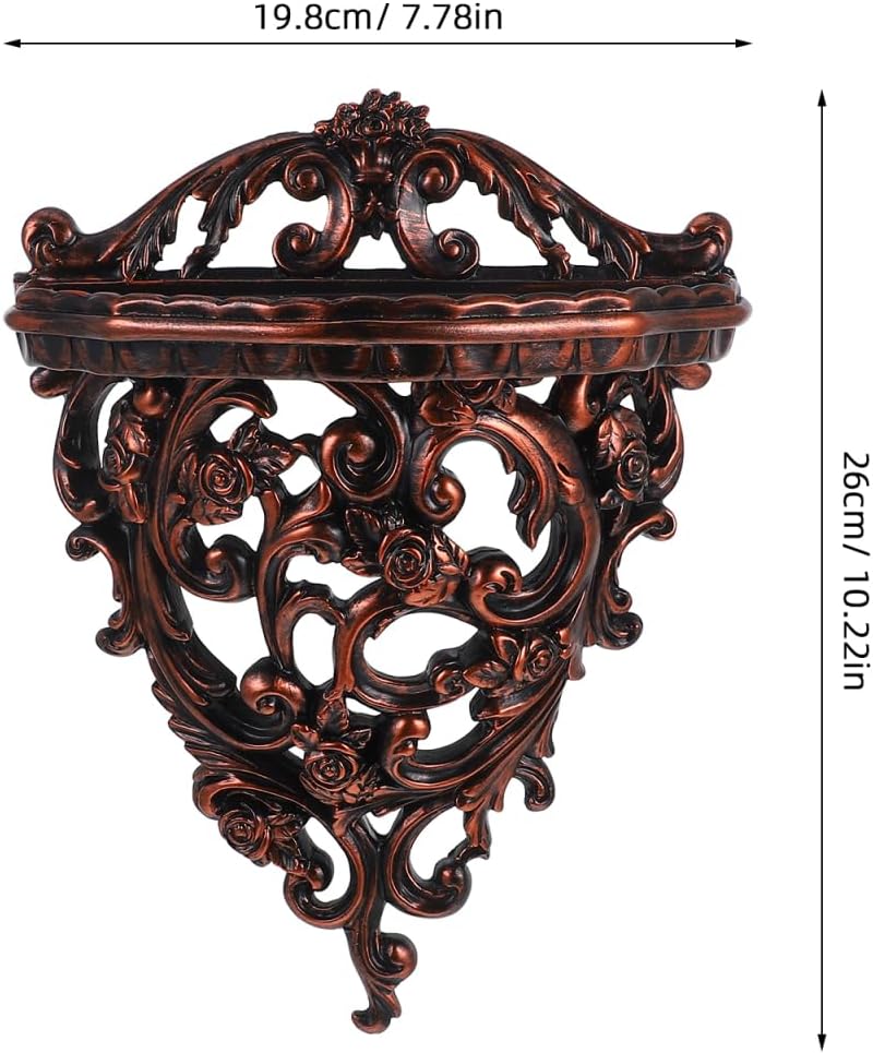 European Style Wall Mounted Storage Shelf 10.23X7.79X3.93In Floating Decorative Organizer for Books Photos and Small Items