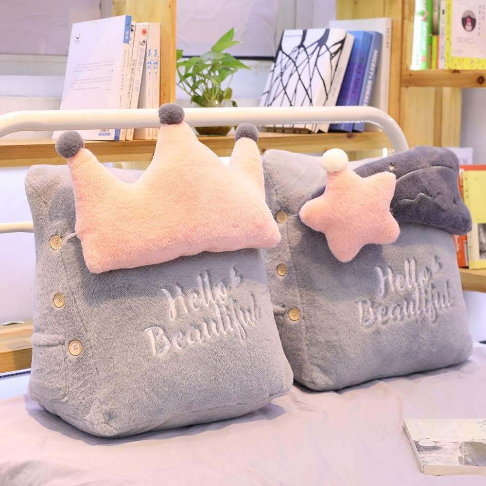 Bed Reading Rest Waist Pillow Back Cushion Backrest with Detachable Back Neck Support Chair Home Car Seat Sofa Rest Cushion (Five-Pointed Star)