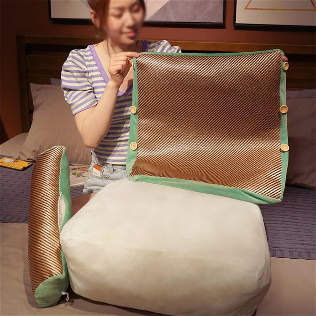 Pillow Bed Cushion Back Bedroom Triangle Removable and Washable(D)