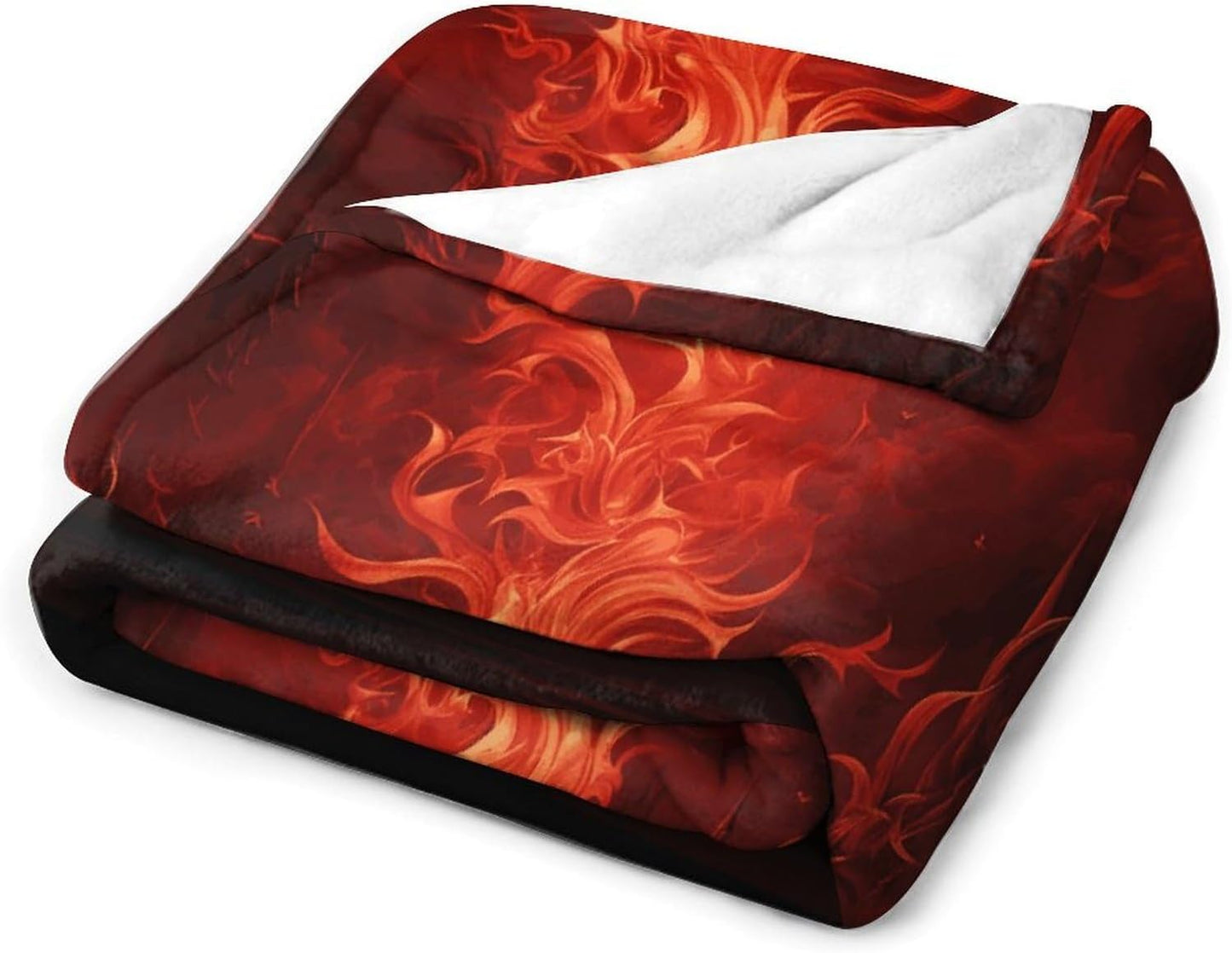 Red Flame Blanket Super Soft Lightweight Throw Blanket Cute Cozy Warm Bed Blanket Decorative Fuzzy Blanket All-Season Home Decor Gift for Sofa Couch Living Room 50"*60"（130 * 150cm）