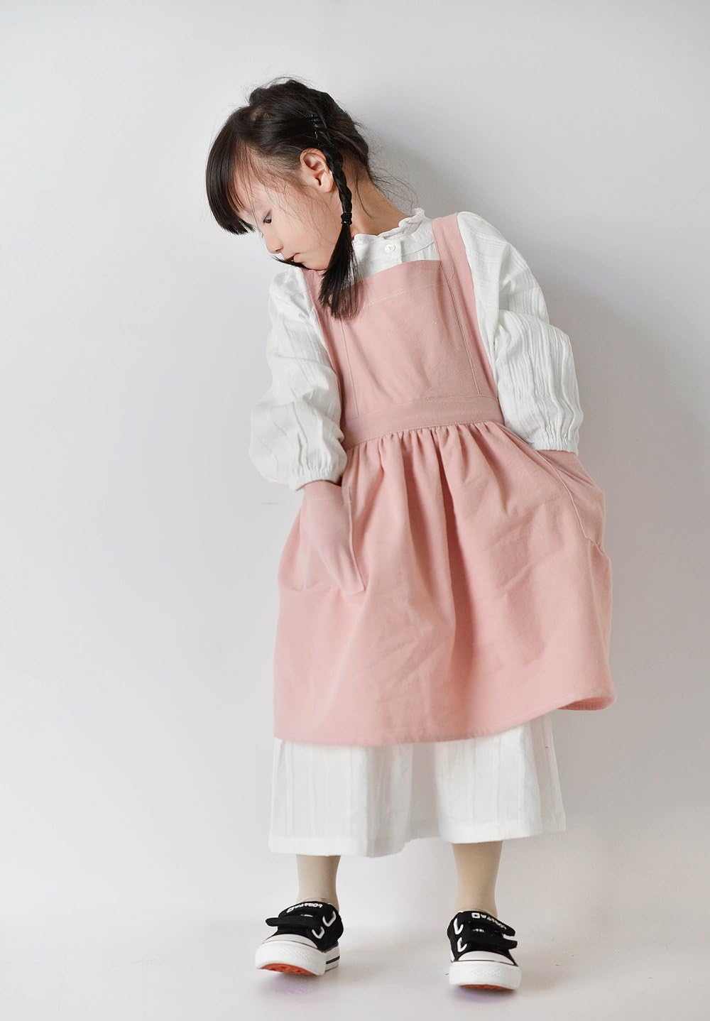 Children Cotton Apron Japanese Style Bib Home Clothes Painting Soft Comfort Pinafore Apron for Girls Boys