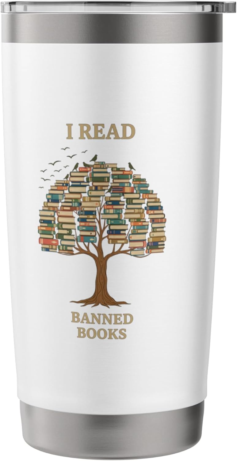 I Read Banned Books Literary Reader Protest Book Lover Stainless Steel Insulated Tumbler