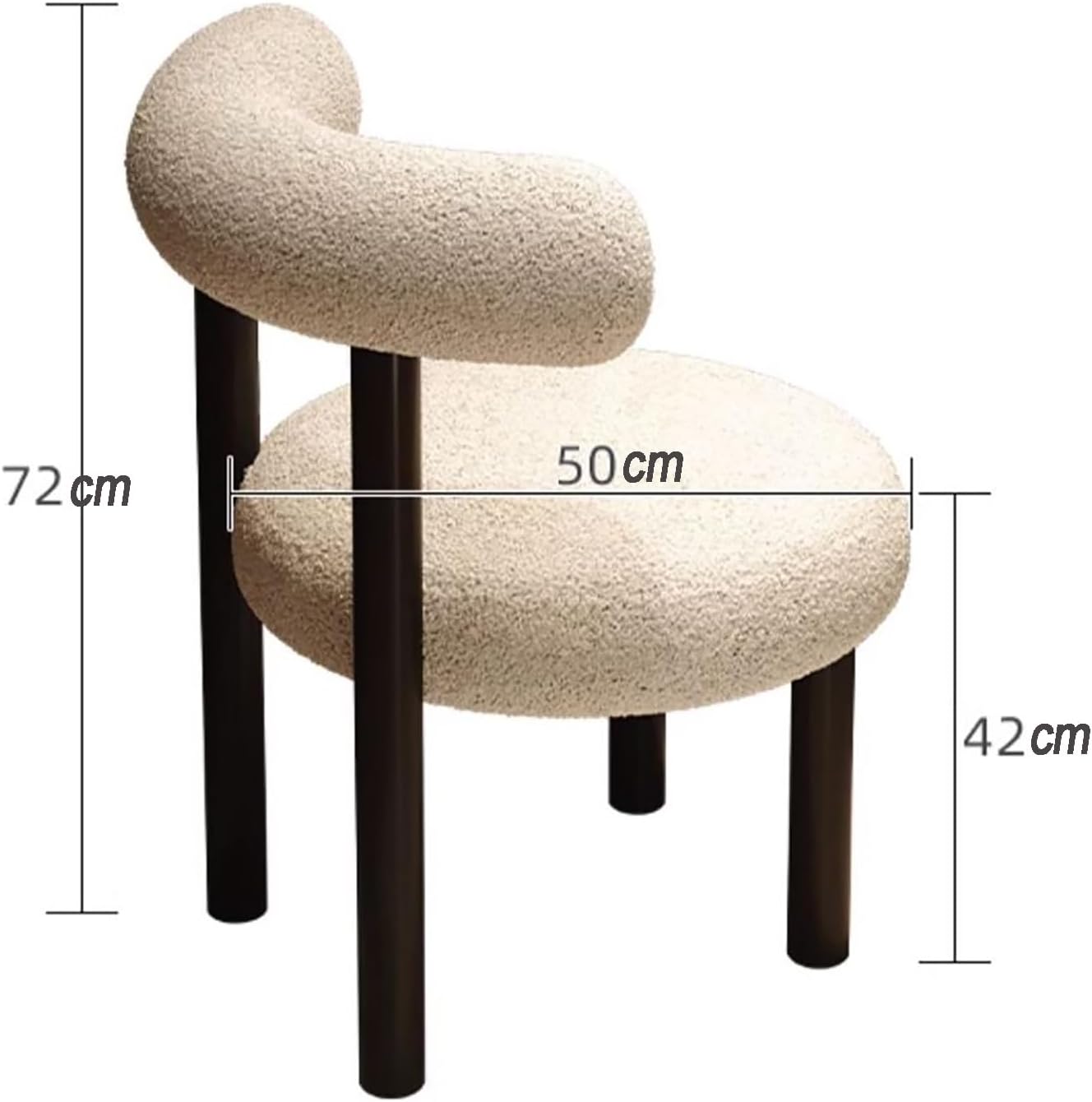 Soft Padded High Back Chair - Fashionable Living Room, Bedroom, Study/B Chair with Comfortable Cushioning - Ergonomic Design, Modern Style Furniture