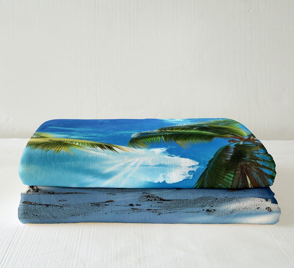 Erosebridal Sea Turtle Blanket for Kids Boys Girls Ocean Animal Throw Blanket 40x50,Tropical Hawaii Fleece Blanket Summer Beach Sherpa Blanket Green Palm Tree Fuzzy Blanket