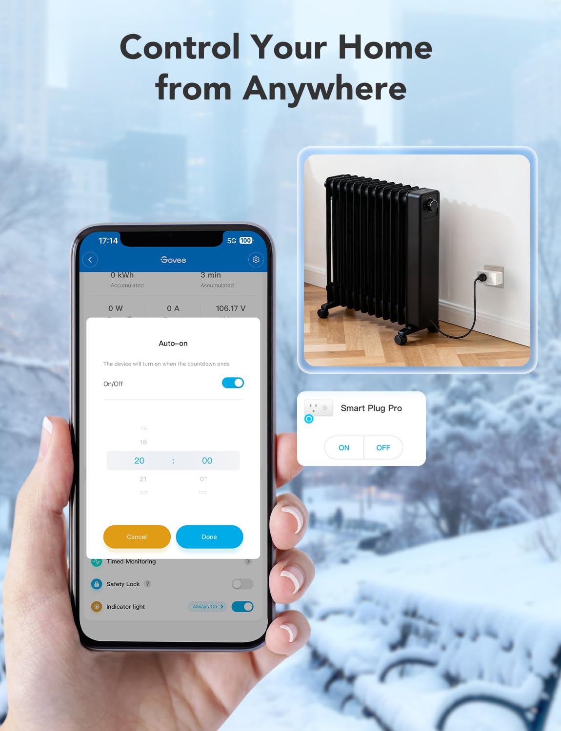 Govee Smart Plug with Energy Monitoring, WiFi Bluetooth Plug Work with Alexa and Google Assistant, 15A Smart Outlets with Timer & Group Controller, No Hub Required, ETL&FCC Certified for Home, 2 Pack