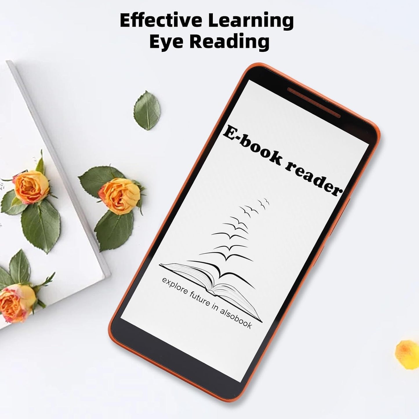 E Book Reader with 5.7 Inch HD Screen, Built in Camera, Speaker, 8MP Camera, 1G and 8G Memory, WiFi, E Book Reader for Reading