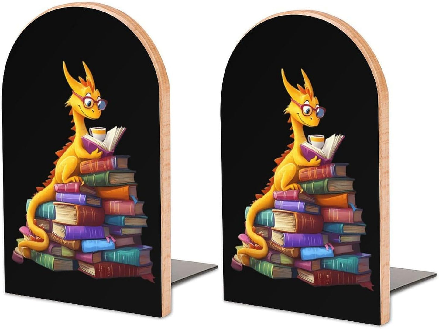 Deagon Reading Books Decorative Bookends for Shelves 1 Pair Book Ends Stoppers Holder for Home Office