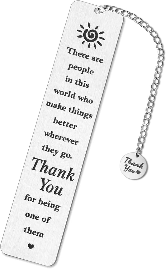 Book Lovers Gifts, Kaluofan Gifts for Book Lovers with Thank You Chain, Bookmark Gifts for Best Friend, Back to School Coming of Age Gifts, Graduation Gifts, Christmas Stocking Stuffers for Teens