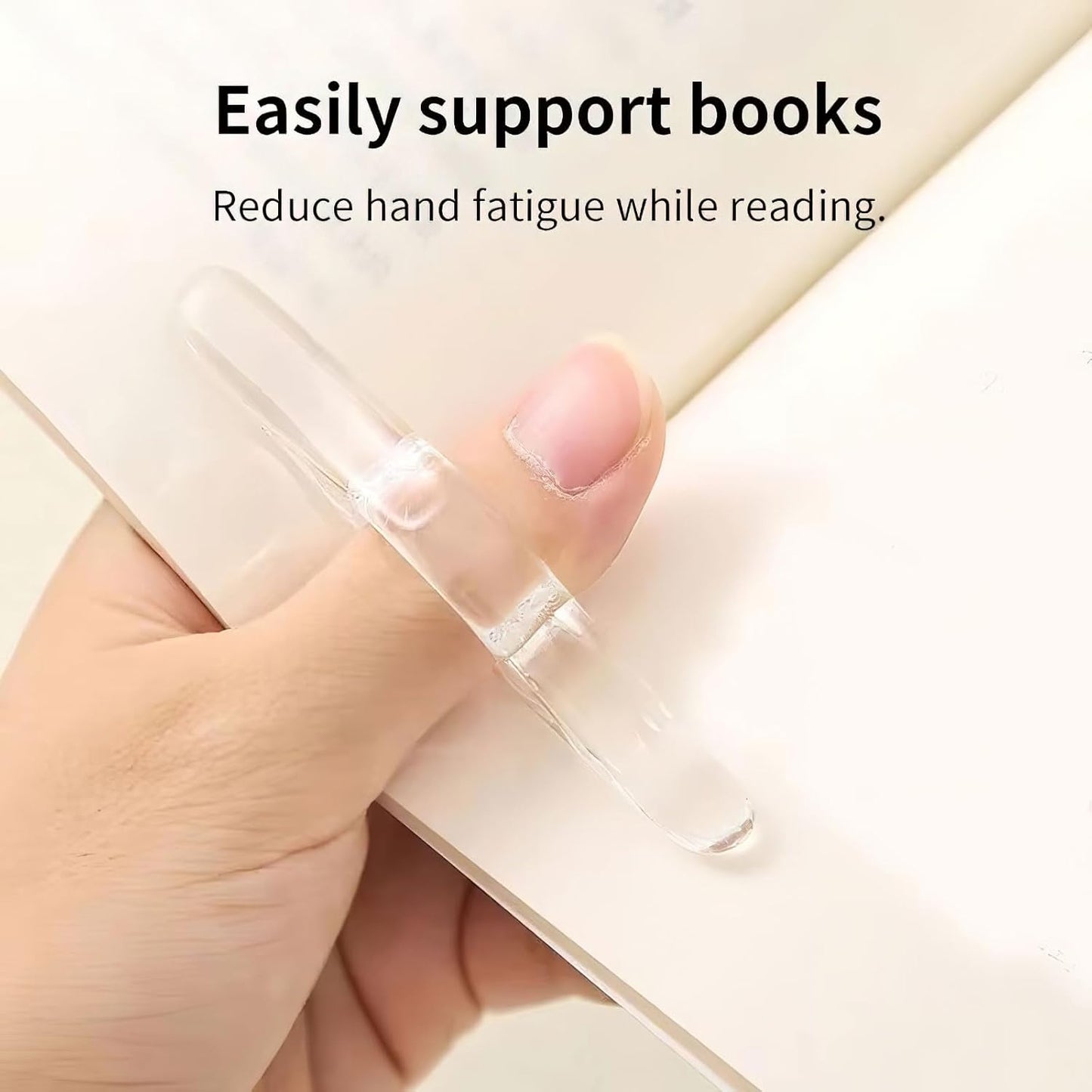 5 PCS Resin Thumb Book Page Holder Bookmark Reading Aid, Soft and Comfortable Long Use of Thumb Book Press for Book Lovers Readers Teachers Students (5 Colors)