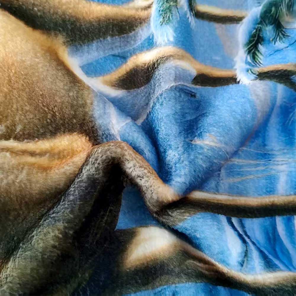 Christmas Throw Blanket Winter Forest Deer Pine Tree Cozy Warm Blankets for Couch Sofa Bed Home Decor Microfiber Flannel All Seasons 50x60 Inches
