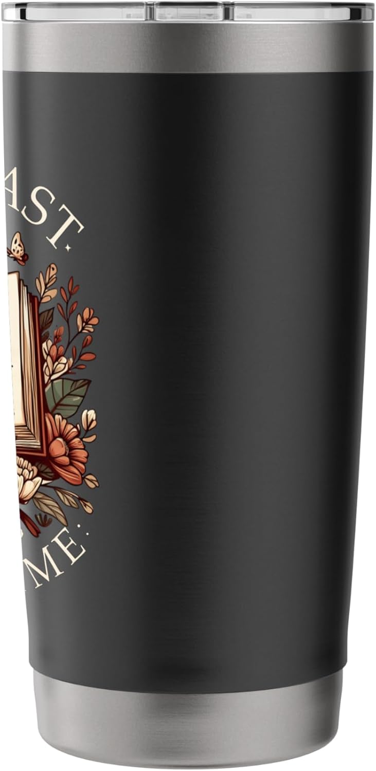 Book Lover Reading Bookish Floral I Read Past My Bedtime Stainless Steel Insulated Tumbler
