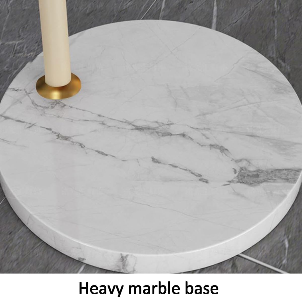 Nordic Simple Floor Lamps Adjustable Height Floor Reading Lamp 65in Arc Standing Lights with Marble Base Modern Adjustable Metal Head Tall Lamp for Bedroom Office Kids Room (Bulb Included)