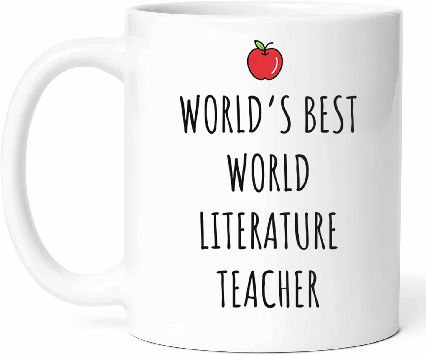 Best World Literature Teacher Mug - Literary Scholar Coffee Cup - Book Lover Funny Gift From Students - Global Tea Mugs - Enthusiast Cups - 11 Oz Ceramic Gifts For Teachers, Birthday, Him, Her, Day