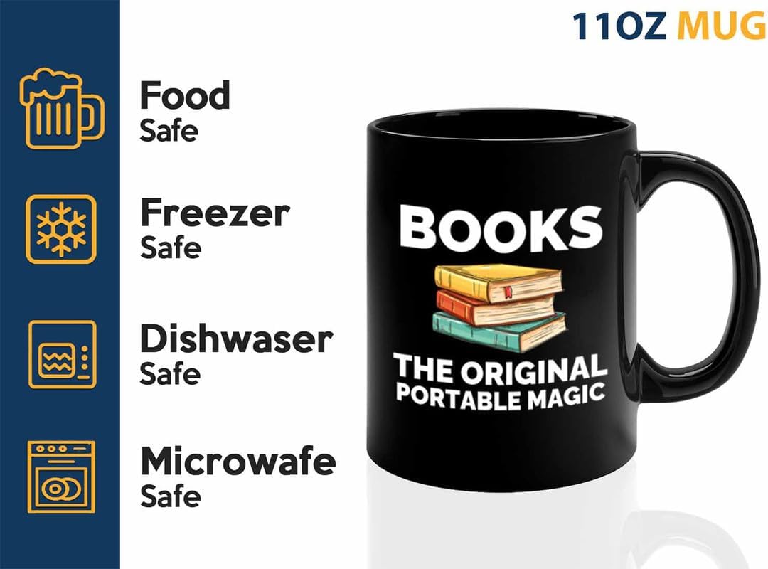 Book Lover Coffee Mug 11oz Black - The original - Gift For Poets Bookish People Bibliophile Librarian Book Club Reader