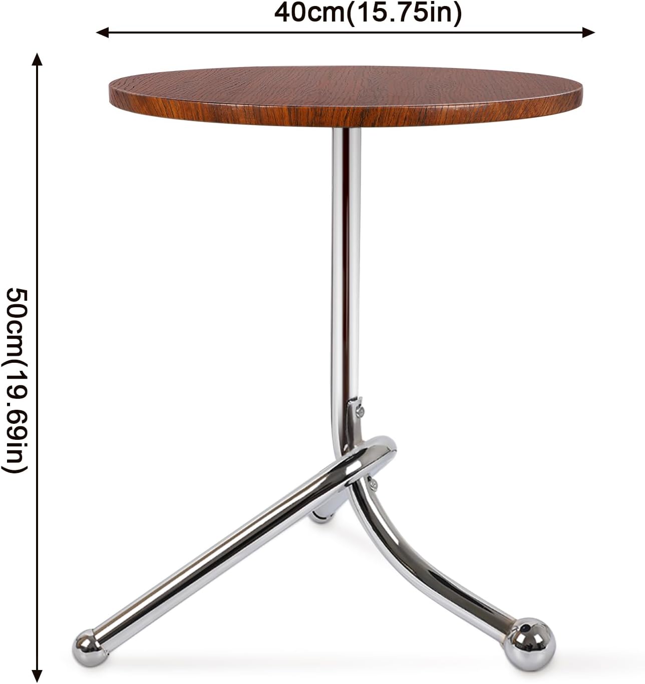 Small Round Side Table 15.75″x19.69″ - Modern End Tables for Small Spaces & Living Room