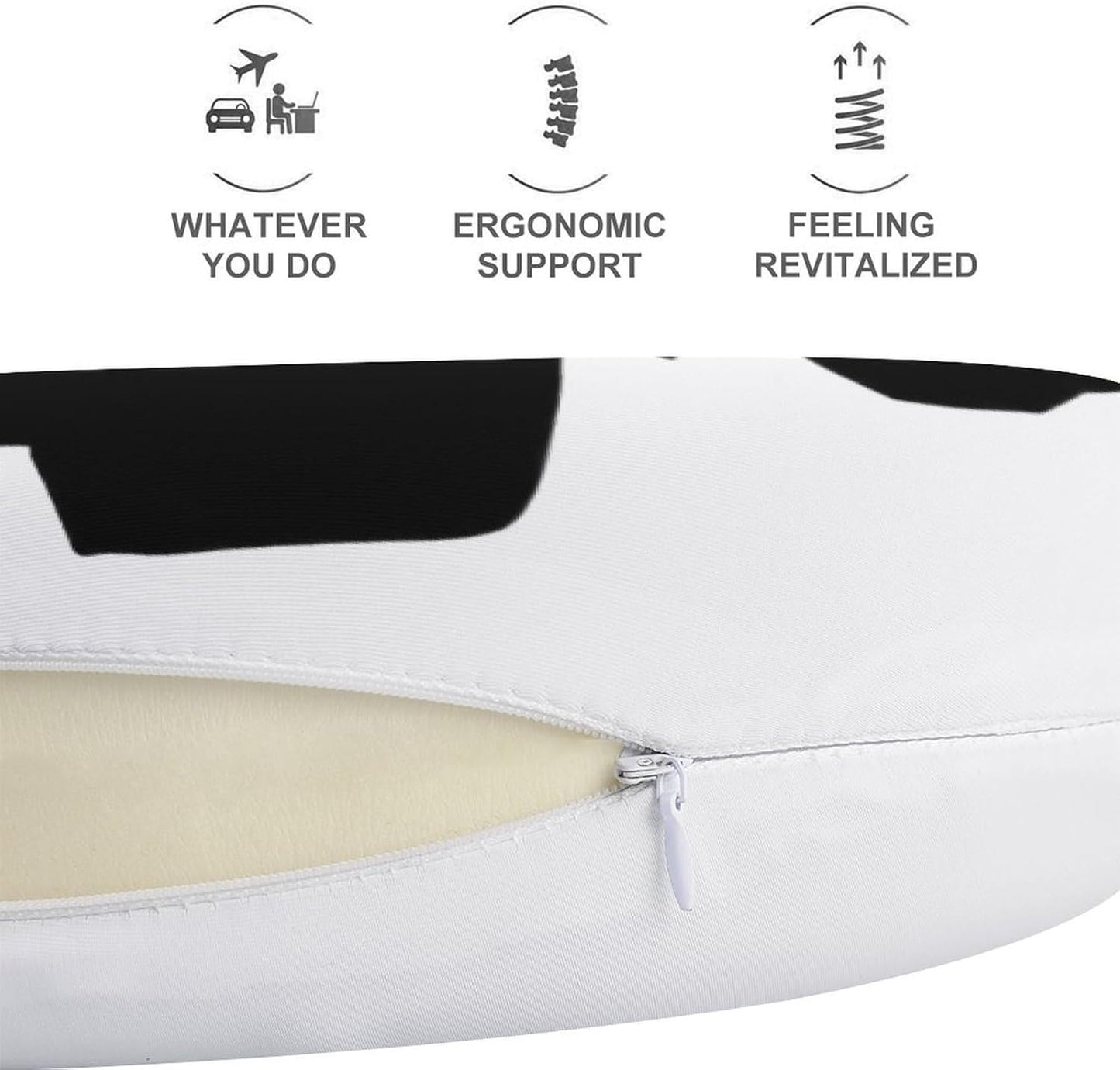 Karate Men Neck Pillow Memory Foam U Shaped Pillows Portable Pillows for Shoulder Travel Head Support Pillow with Concealed Zipper for Airplane Car Home Office