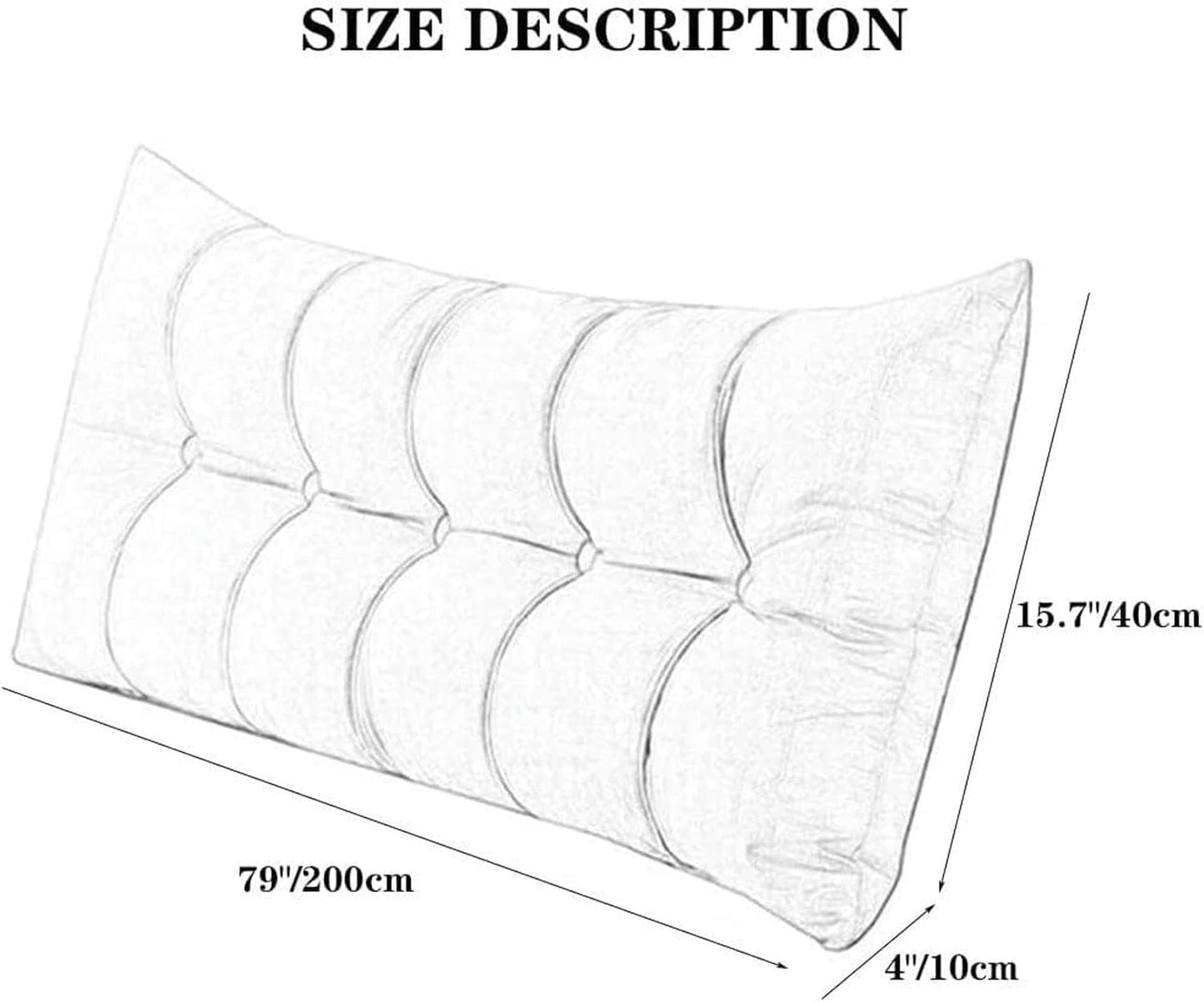 Large Reading Wedge Pillow, Removable Twin Full Queen Daybed Bunk Bed Rest Headboard Cushion Bolster Cushion Bed Rest Pillows(Green,120 * 50cm)