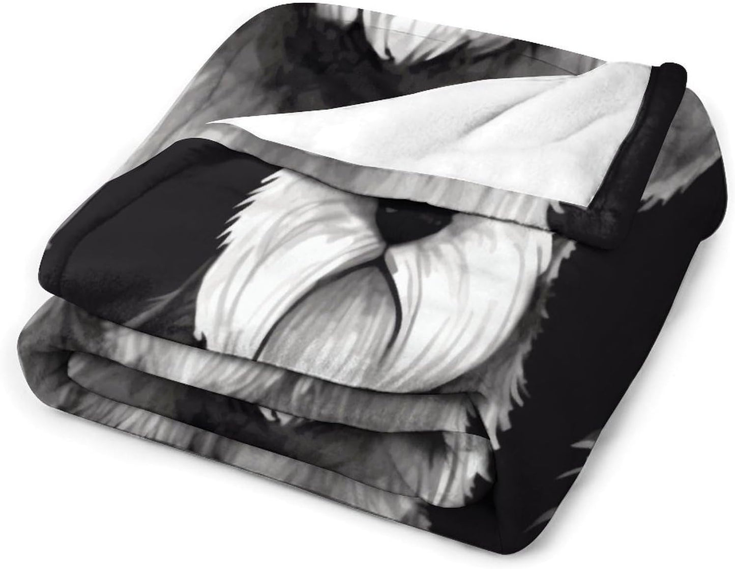 Schnauzer Blanket Super Soft Lightweight Throw Blanket Cute Cozy Warm Bed Blanket Decorative Fuzzy Blanket All-Season Home Decor Gift for Sofa Couch Living Room 60"*80"（150 * 200cm）