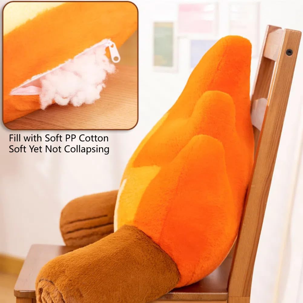 Reading Pillow for Sitting in Bed Funny Campfire Back Pillows Cartoon Bonfire Backrest on Chair, Couch, Bed, Sofa and Car