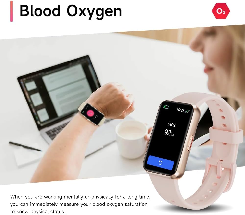 Fitness Trackers,Blood Oxygen Heart Rate Sleep Monitor,Smart Band 24/7 Health Monitoring,Calorie Pedometer Steps Counter Activity watchs/Notifications for iOS/Android