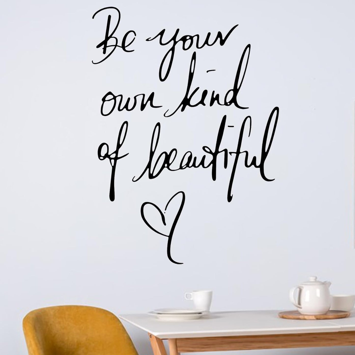Wall Stickers Inspirational Quote Be Your Own Kind of Beautiful Motivational Saying Art Lettering Vinyl Decal Home Decor Wallpaper for Girls Bedroom Living Room Office Home Background Decoration