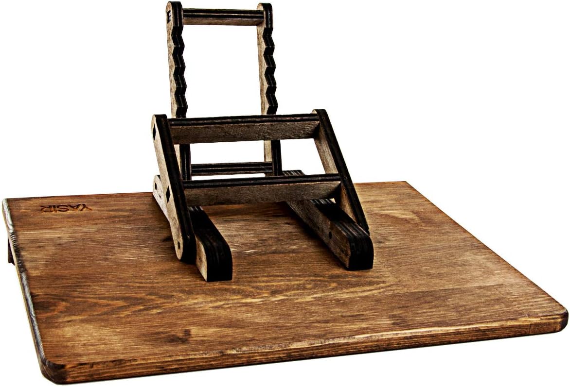 ihvan online, Vintage Wooden Book Holder Stand, Portable and Adjustable Cookbook Holder, Tablet Recipe Book Bible or Quran Stand, Perfect Mother's or Father's Day Gifts