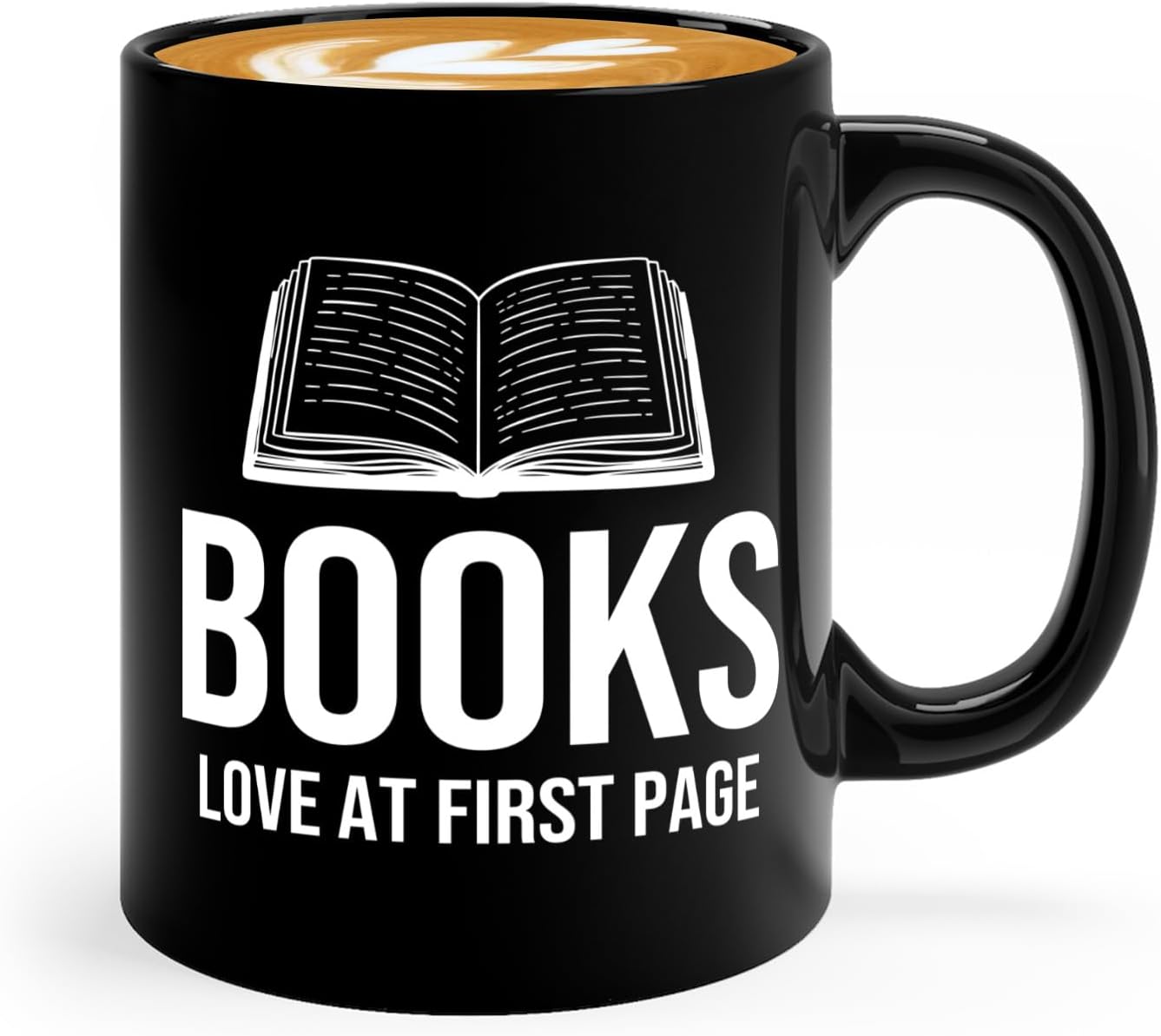 Book Lover Coffee Mug 11oz Black -Books Love at - Bookworm Literature Library Book Lover Reader Booked Editor Intellectual Studious