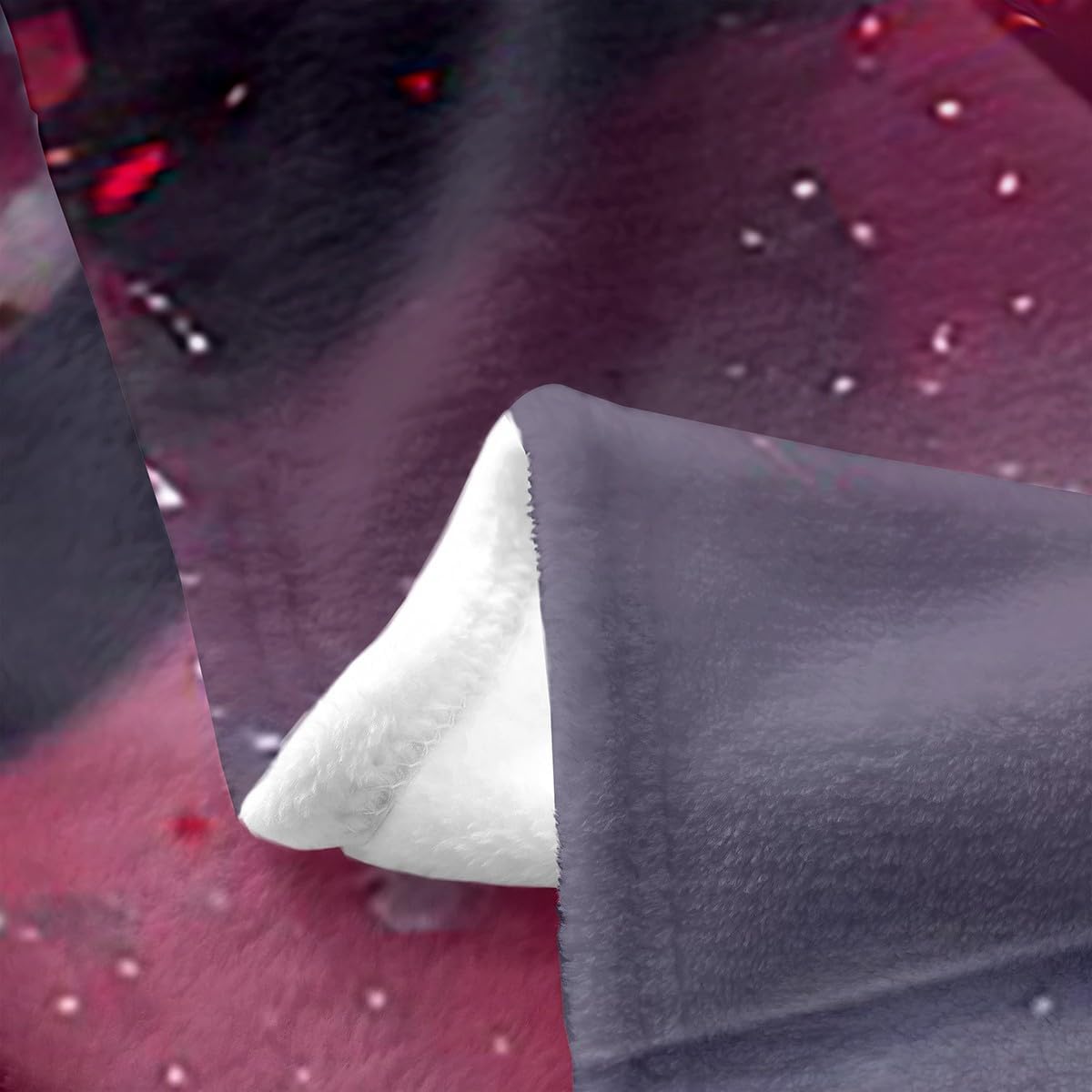 Erosebridal Japanese Samurai Blanket Queen 90x90, Japanese Style Sakura Trees Throw Blanket, Cherry Trees Blossom Fleece Blanket for Bedroom Living Room, Red Black Bushido Petals Fuzzy Blanket