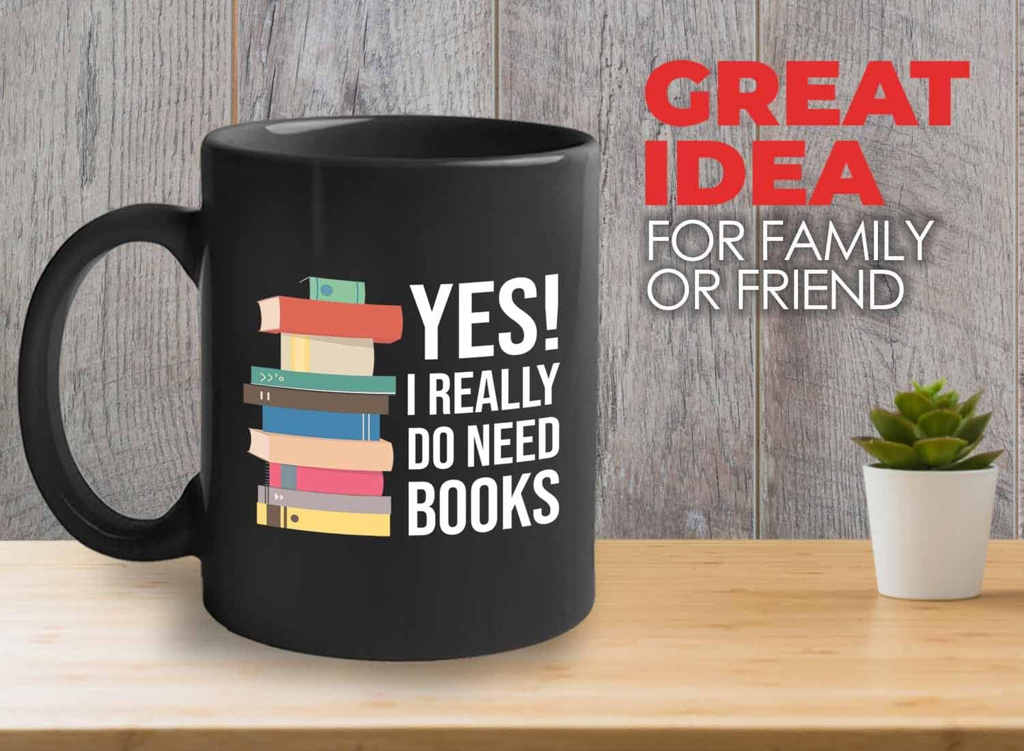 Bubble Hugs Writer Coffee Mug 11oz Black - Yes I Really Do Need All These Books - Reading Book Lover for Bookworm Bibliophile Librarians Author Readers Bookish