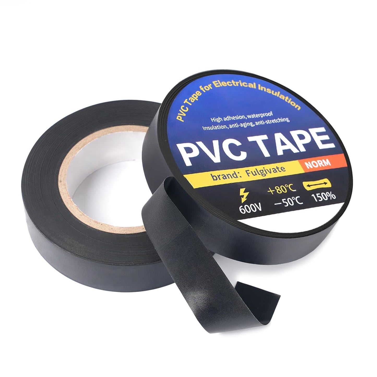 4 Pack Black Electrical Tape，0.70 in x 72ft，Waterproof High Temperature Electric Tape Weatherproof Home Outdoor Multipurpose Insulating Wire Wrapping