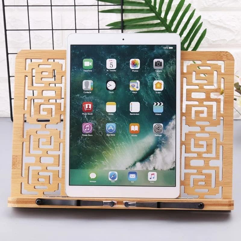 MaterialHollow Adjustable Reading Book Holder Tray Page Paper Clips Foldable Tablet Cookbook Portable Sturdy Bookstand
