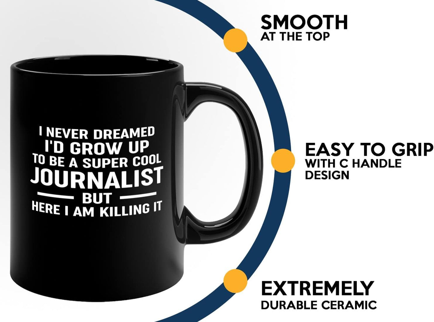 Journalist Coffee Mug 11oz Black -Sup C Journalist - Reading Lover Book Club Gift Author Appreciation Writer Journalism Novelist Scriptwriter