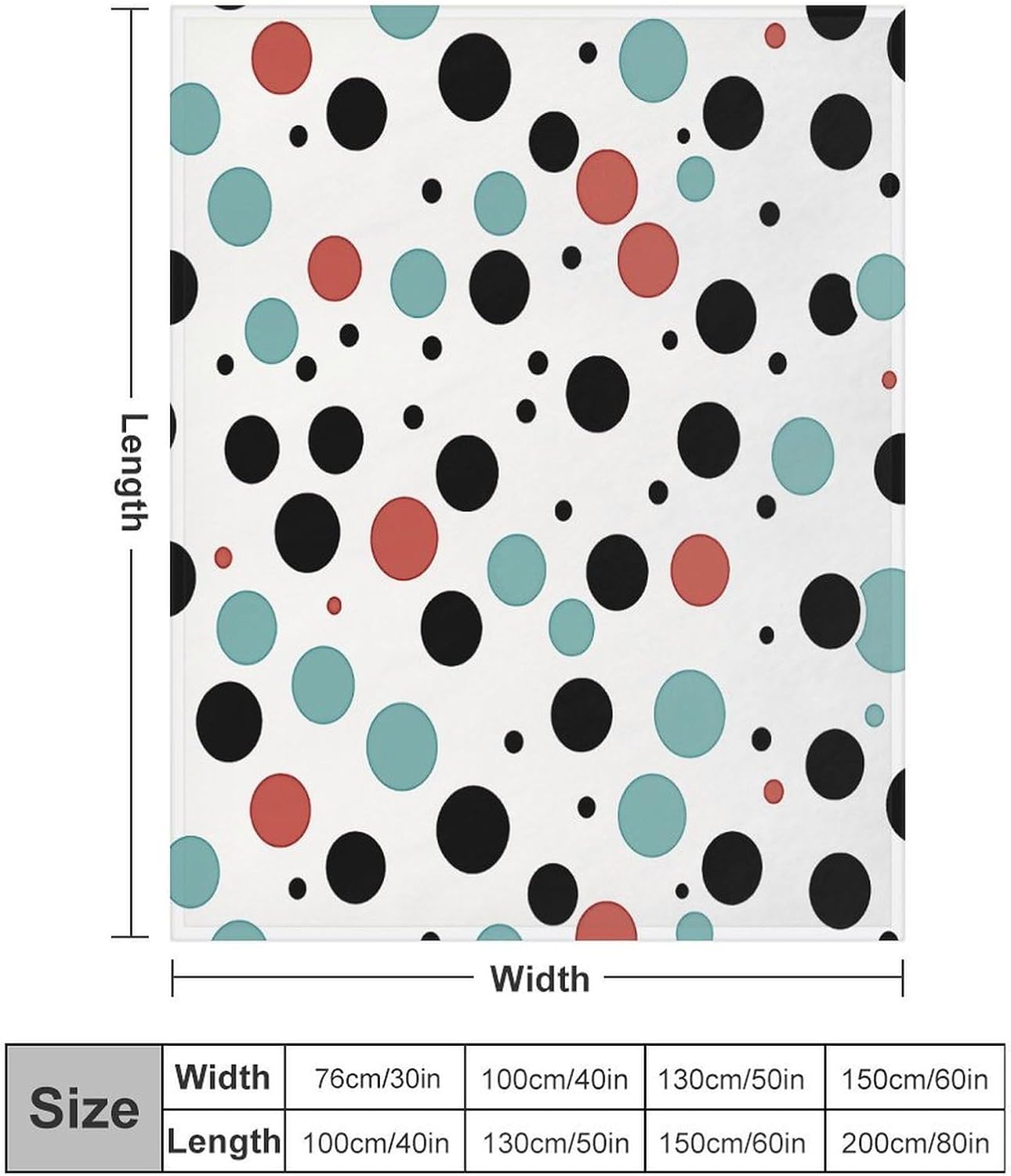Polka Dot Blanket Super Soft Lightweight Throw Blanket Cute Cozy Warm Bed Blanket Decorative Fuzzy Blanket All-Season Home Decor Gift for Sofa Couch Living Room 50"*60"（130 * 150cm）